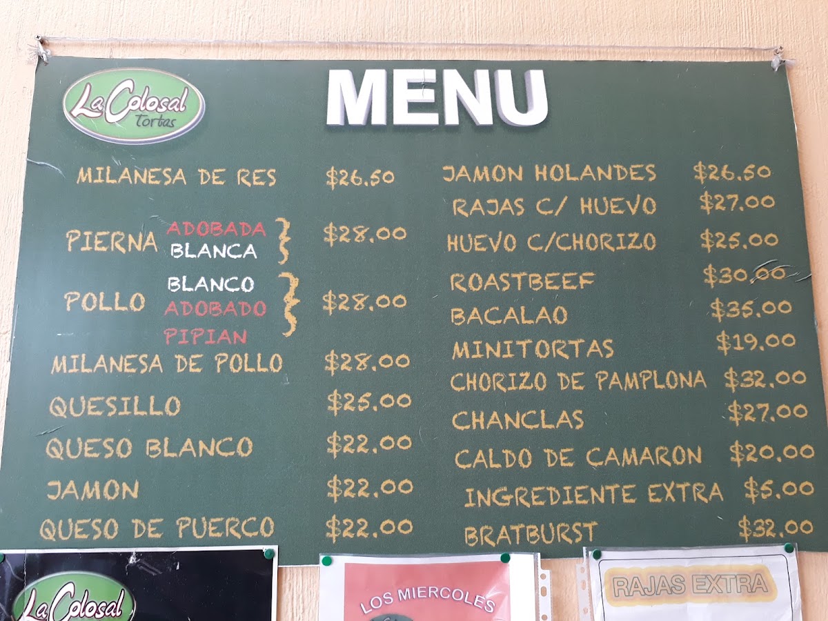 Tortas La Colosal Menu Photo 10