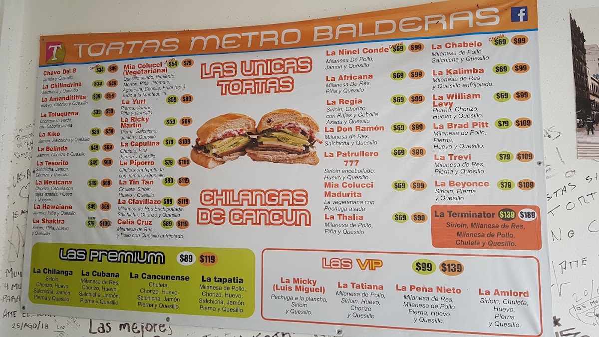 Tortas Metro Balderas Cancun Menu Photo 10