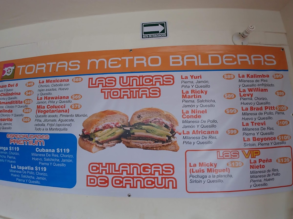 Tortas Metro Balderas Cancun Menu Photo 7