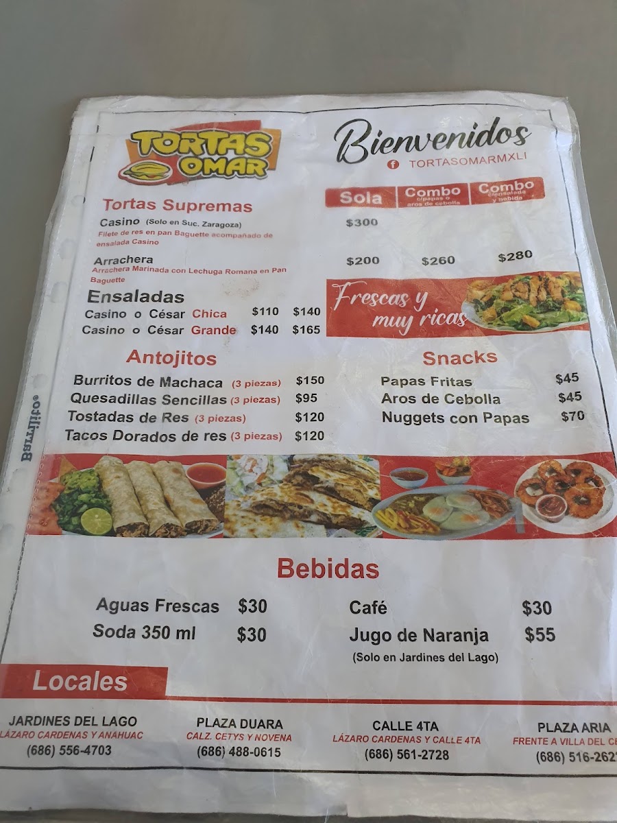 Tortas Omar - Zaragoza Menu Photo 2