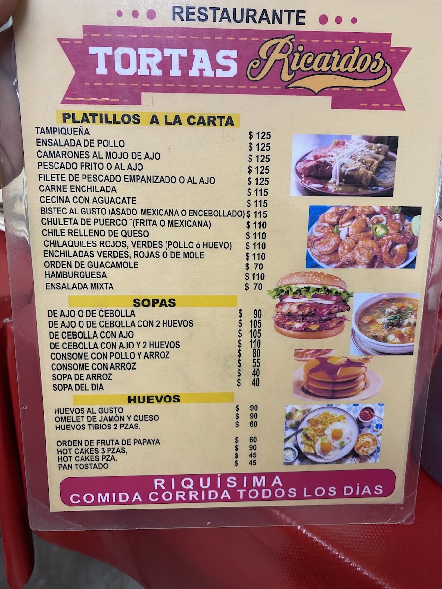 Tortas Ricardo S Menu