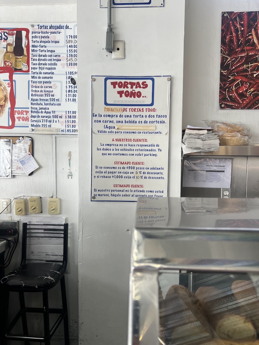 Tortas Tono Lomas Universidad Menu Photo 8