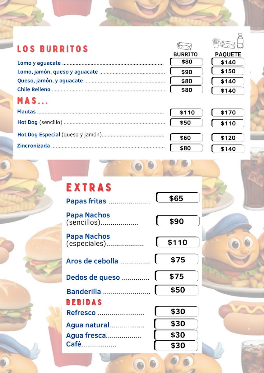 Tortas Y Hamburguesas Que Nos Pasa Menu Photo 2