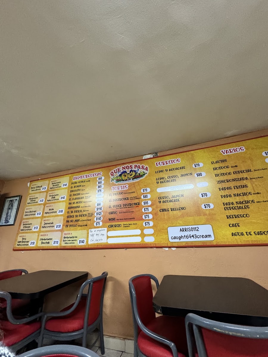 Tortas Y Hamburguesas Que Nos Pasa Menu Photo 6