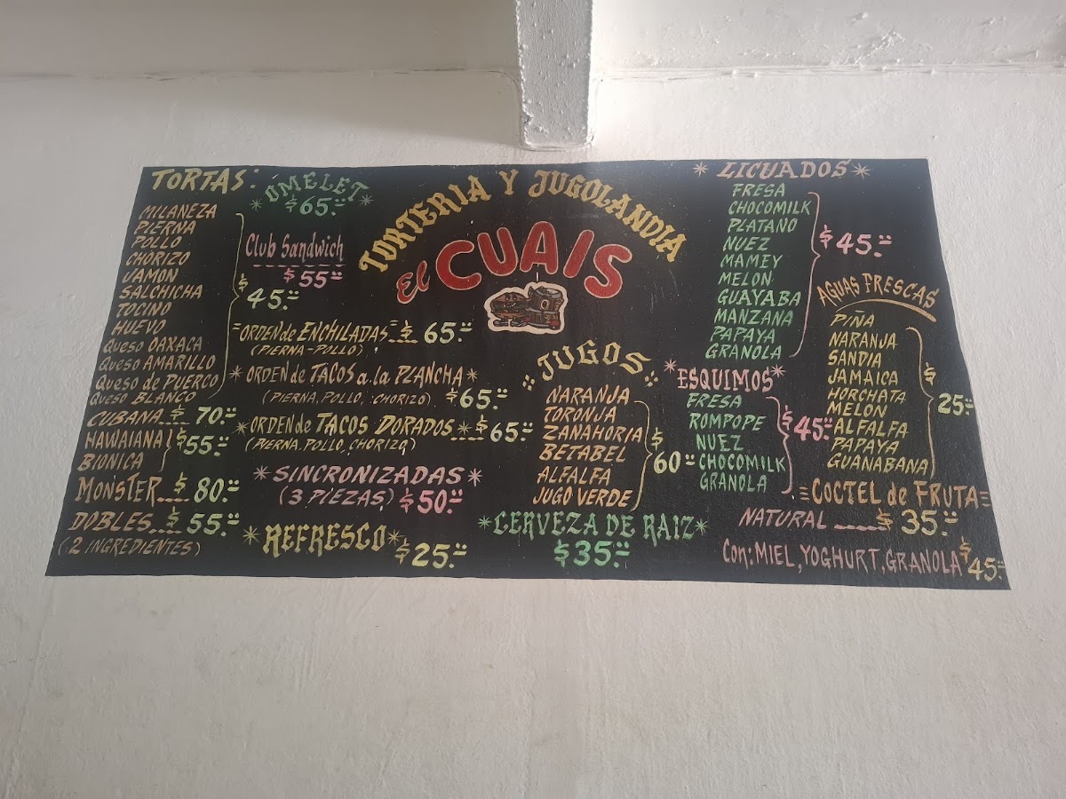 Torteria Y Jugeria 'el Cuais' Menu Photo 2