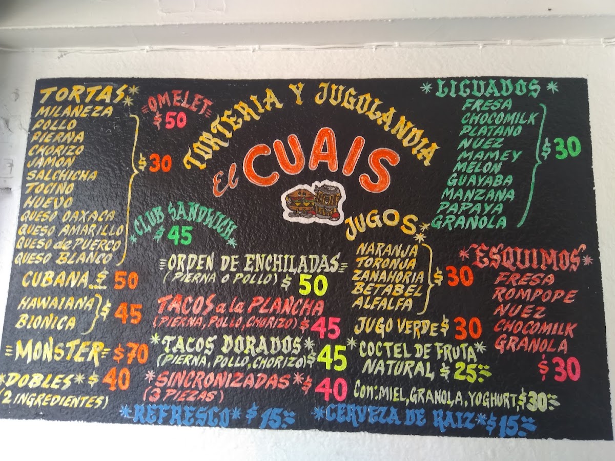 Torteria Y Jugeria 'el Cuais' Menu Photo 4