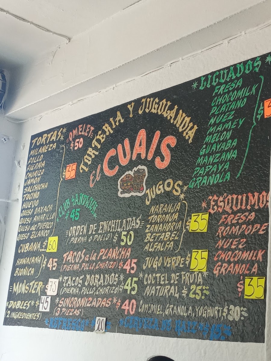 Torteria Y Jugeria 'el Cuais' Menu Photo 6