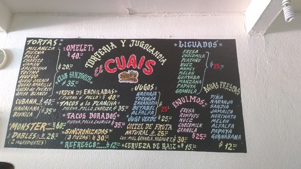Torteria Y Jugeria 'el Cuais' Menu Photo 7