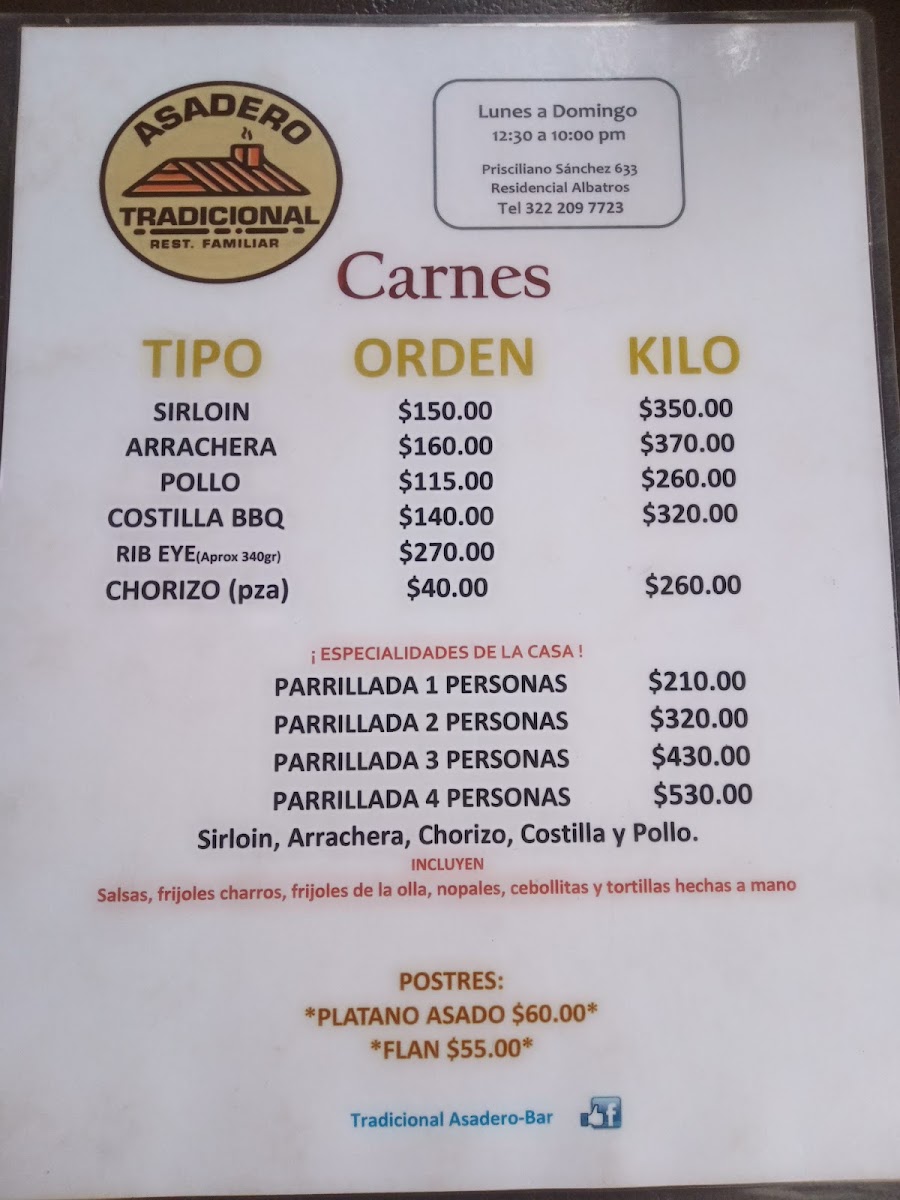 Tradicional Asadero Bar Menu Photo 10
