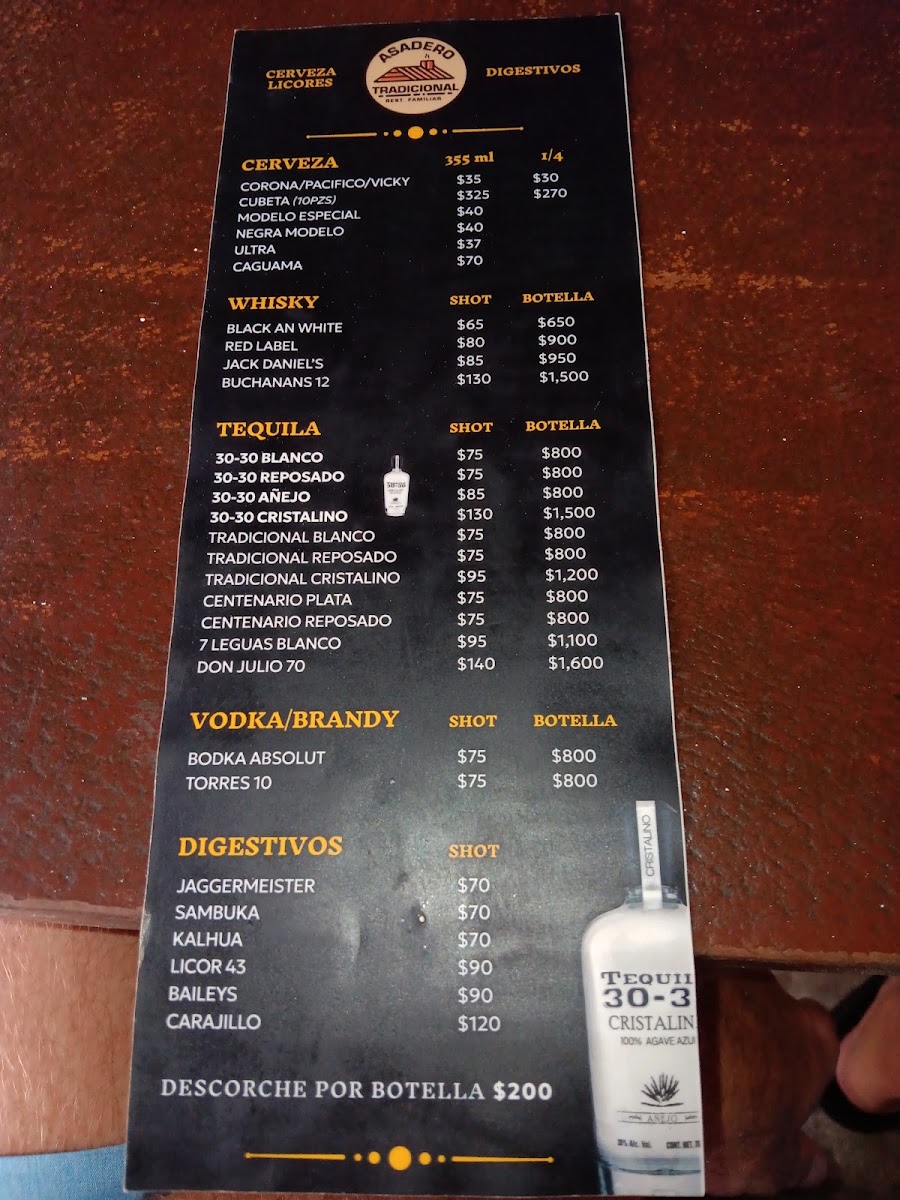 Tradicional Asadero Bar Menu Photo 3