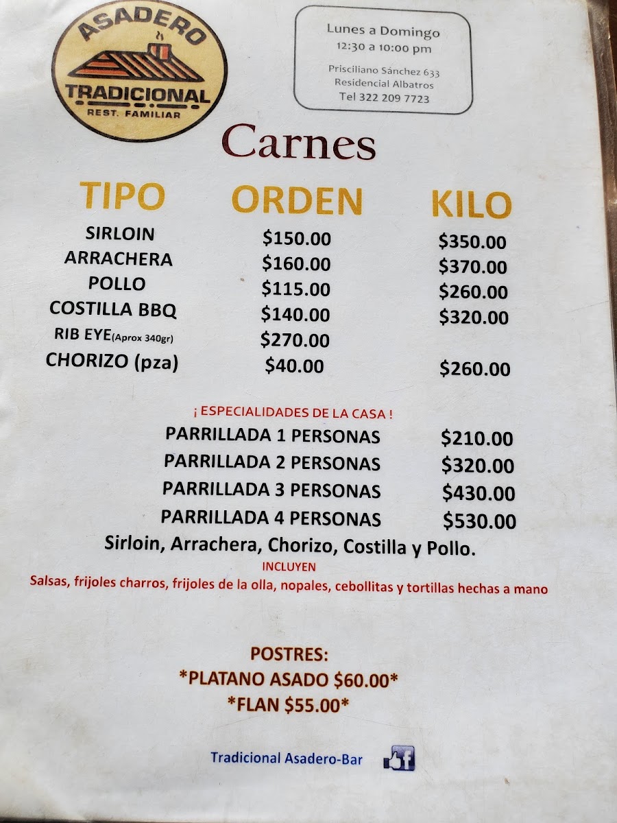 Tradicional Asadero Bar Menu Photo 6