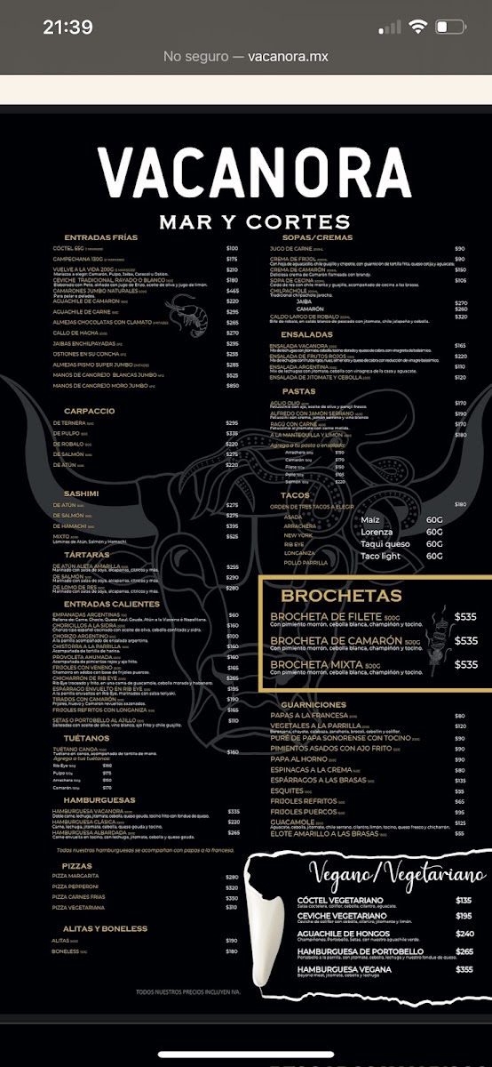 Vacanora Restaurante Menu Photo 3