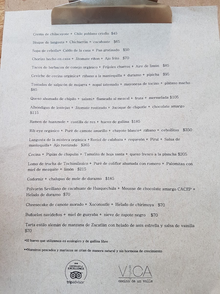 Vica Restaurant Menu Photo 8