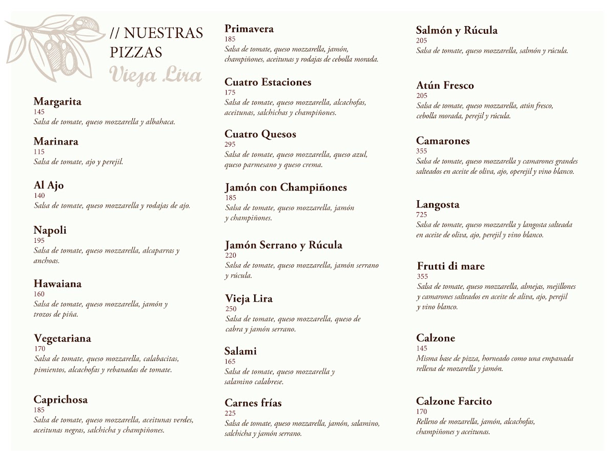 Vieja Lira Menu Photo 2