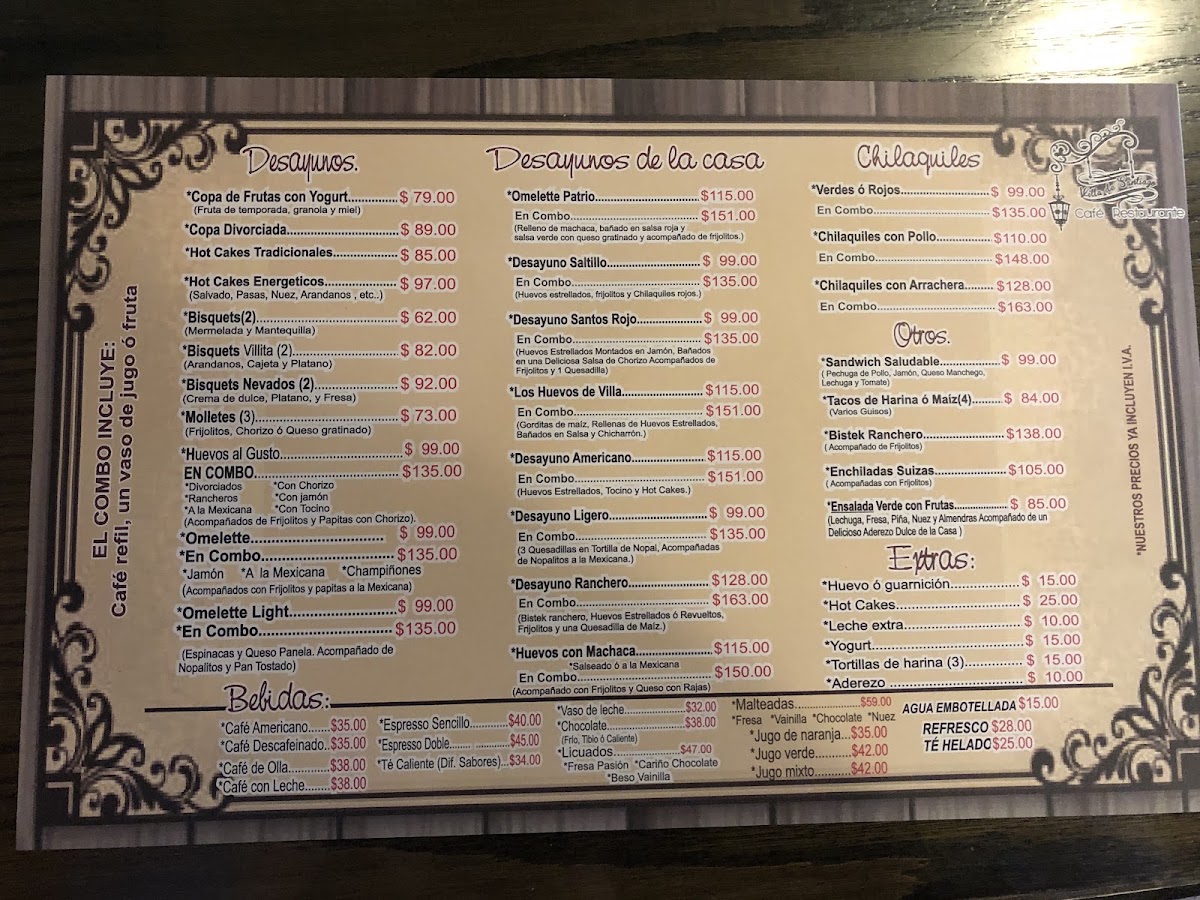 Villa De Saltillo Menu Photo 10
