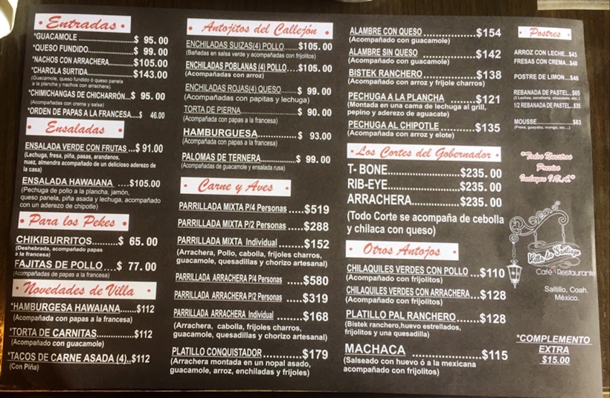 Villa De Saltillo Menu Photo 5