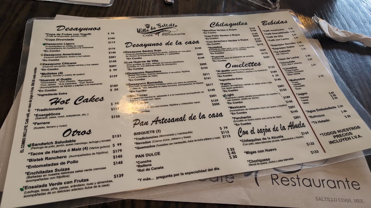 Villa De Saltillo Menu Photo 6