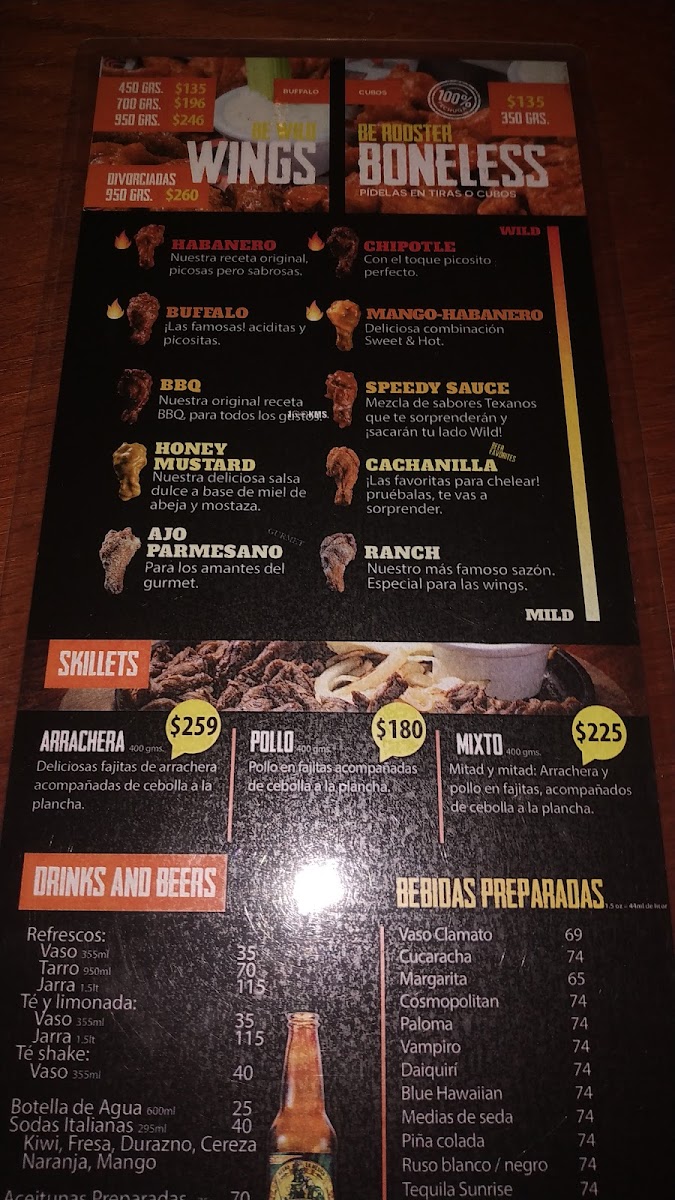 Wild Rooster Wing Bar Tijuana Menu Photo 9