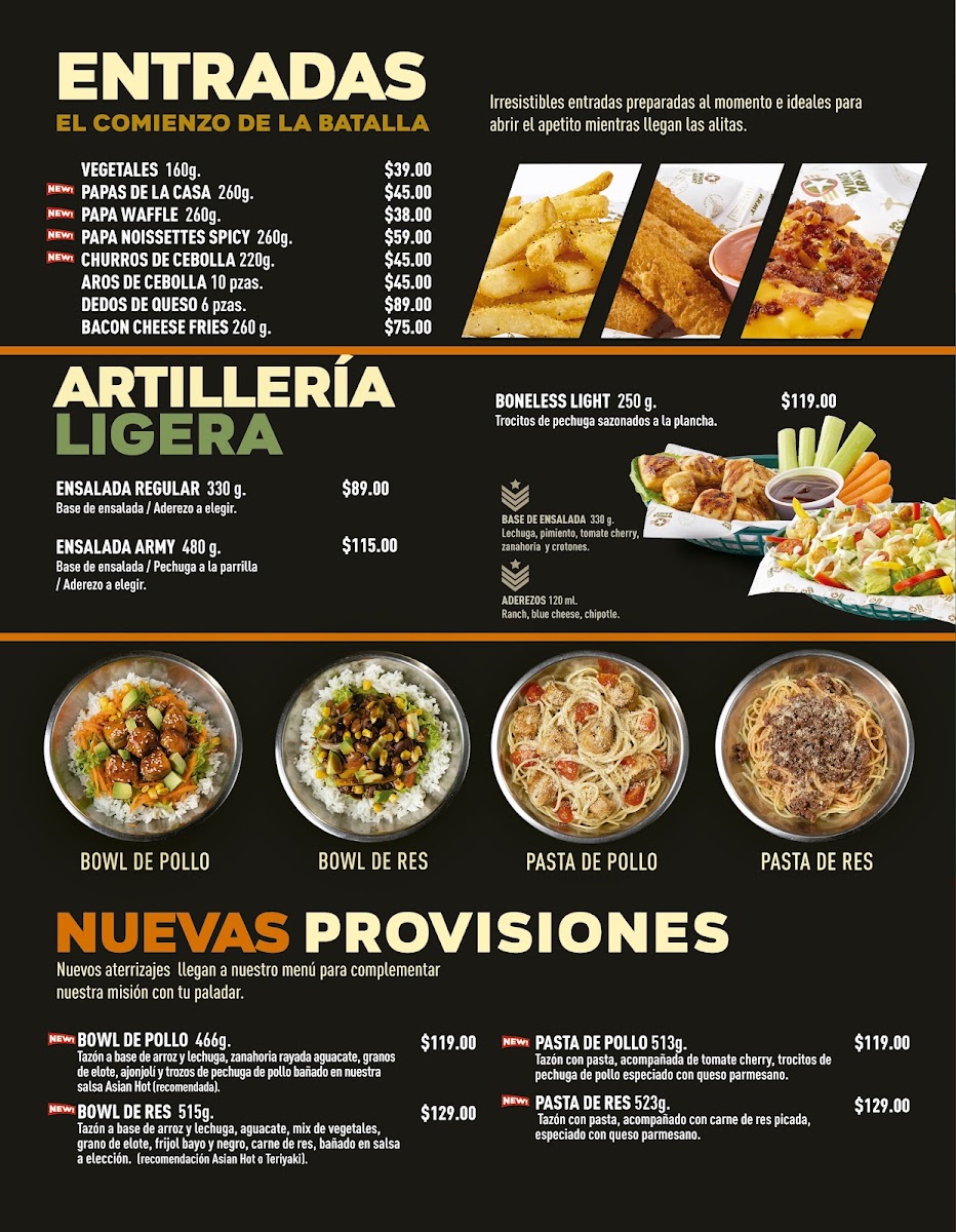 Wings Army Menu Photo 5