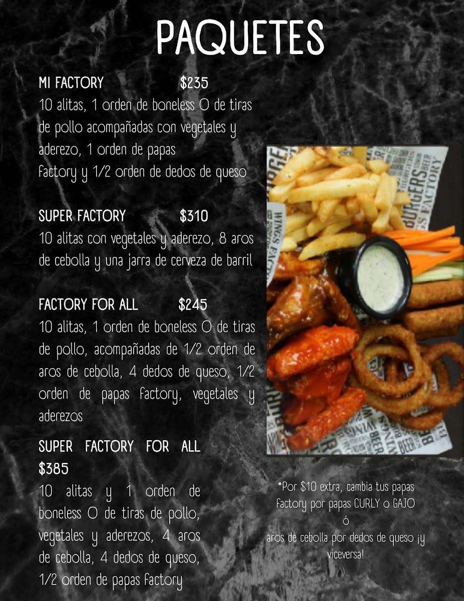 Wings Factory Menu Photo 4