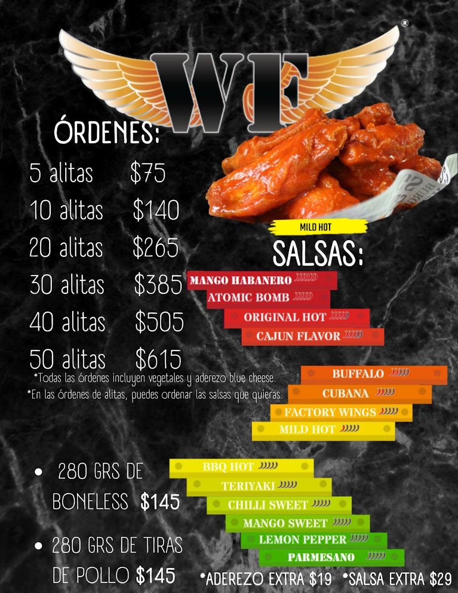 Wings Factory Menu Photo 5