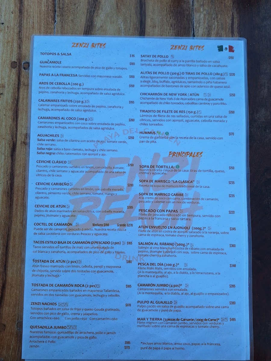 Zenzi Beach Menu Photo 10
