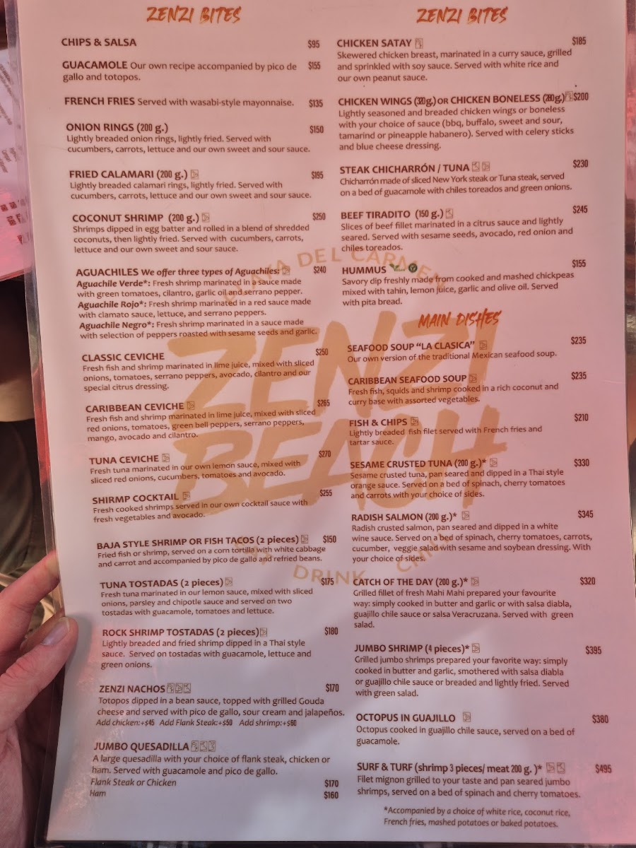 Zenzi Beach Menu Photo 2