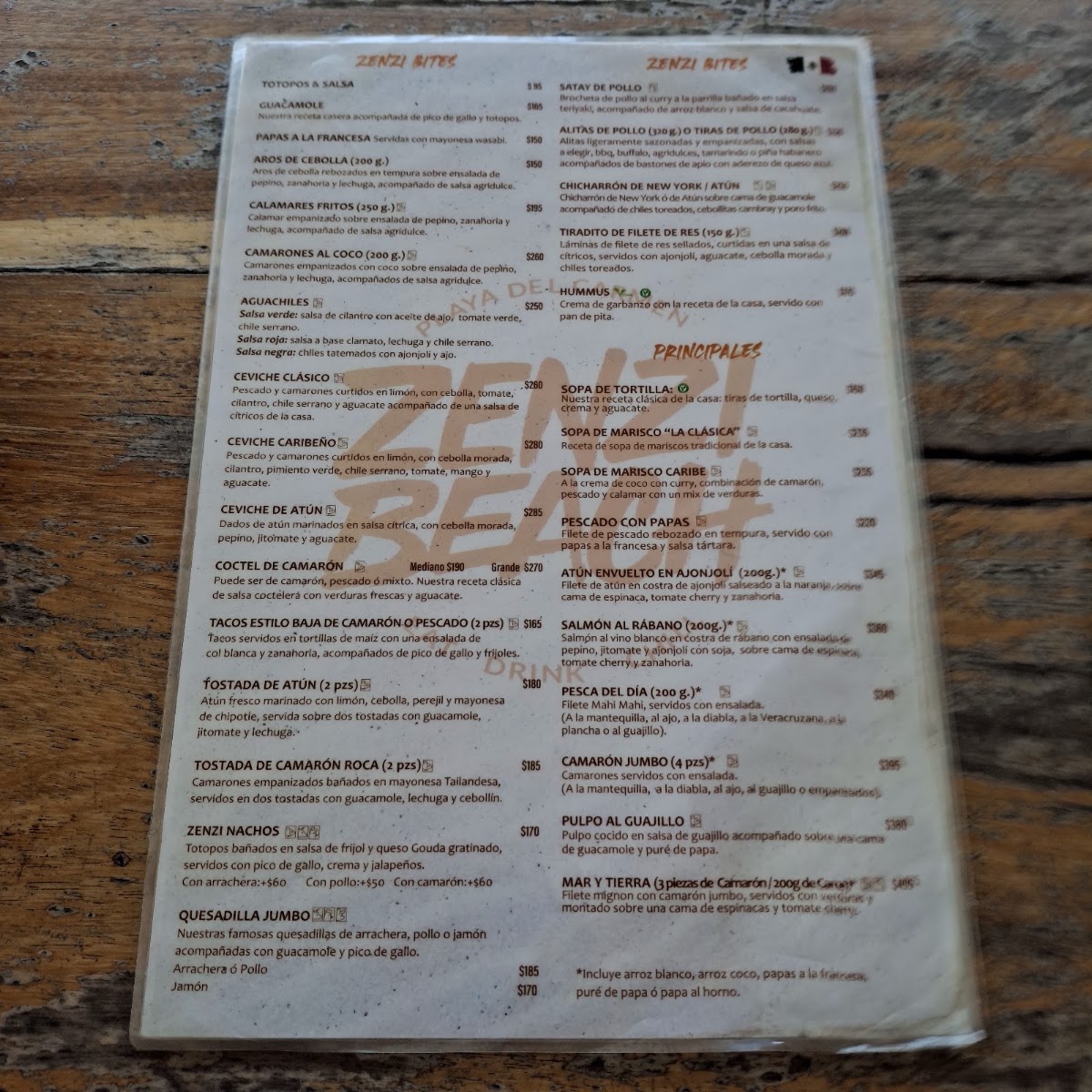 Zenzi Beach Menu Photo 6