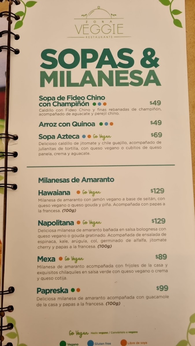 Zona Veggie Restaurante Menu Photo 3